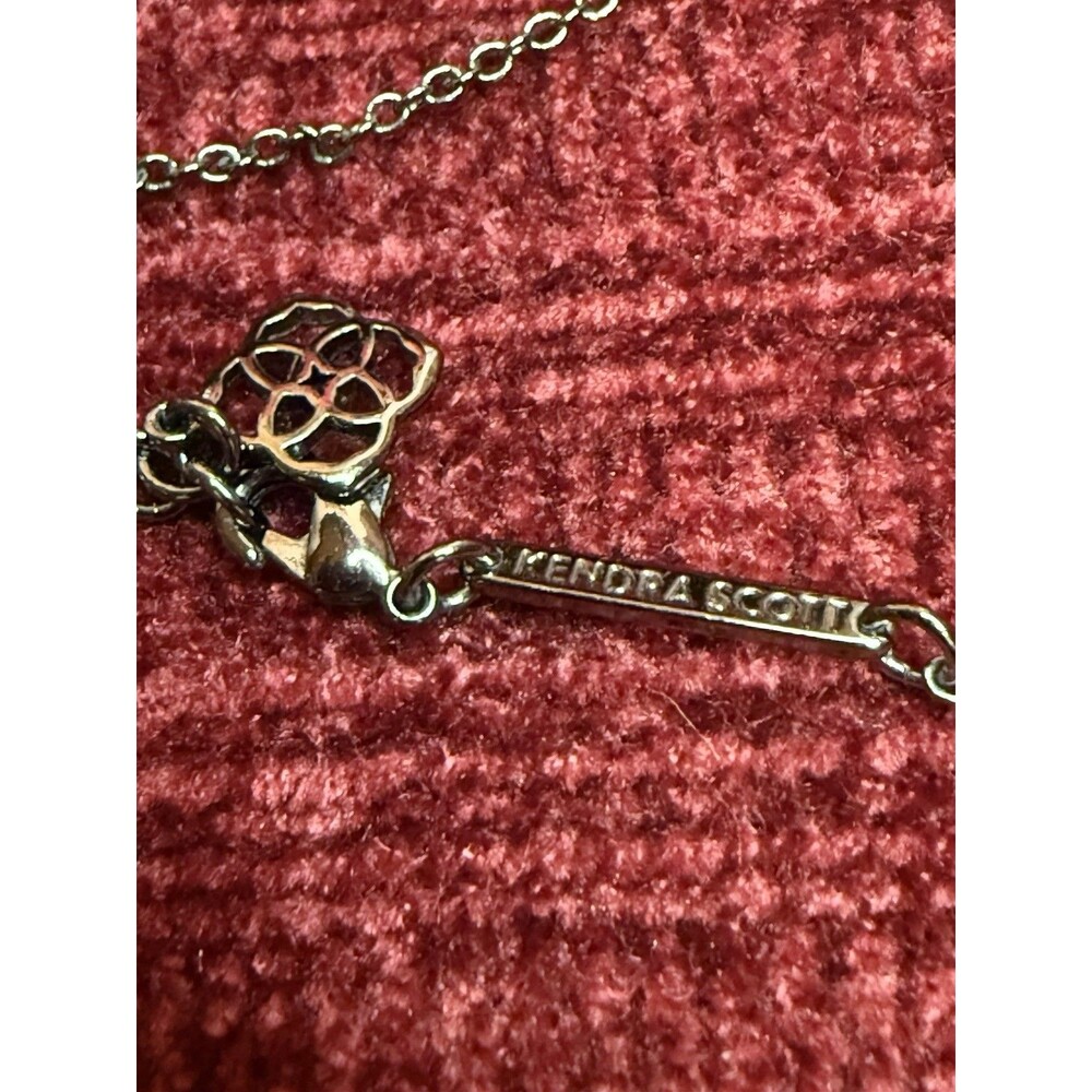 🔥New RARE Kendra Scott Elisa Pendant Necklace Pink Gunmetal Goth Black Dainty